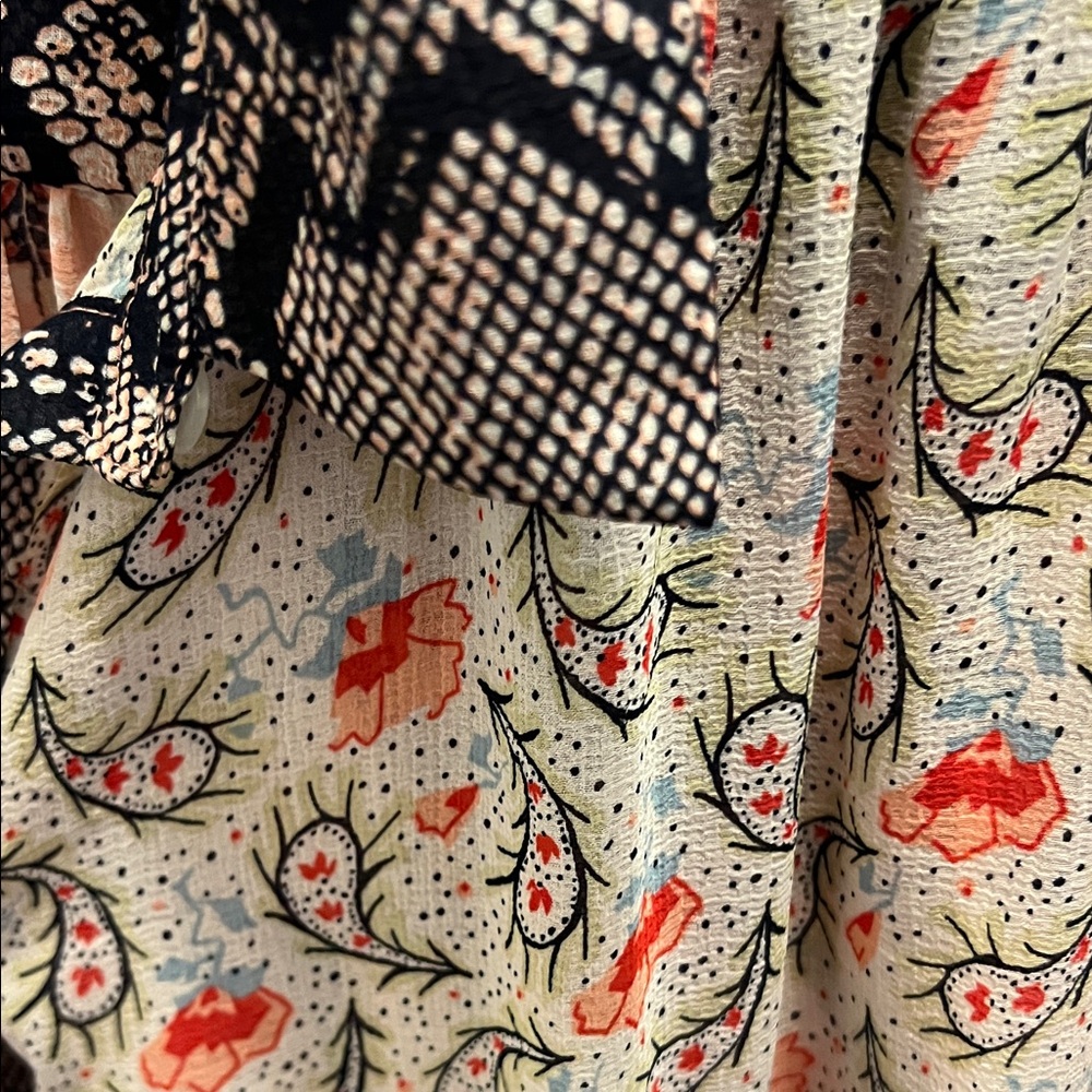 Multicolor Patterned Button-Up Blouse - image 2